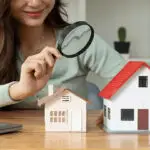 Agent immobilier inspectant maquettes