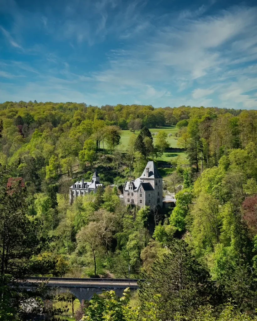 Château verdoyant dans la nature belge