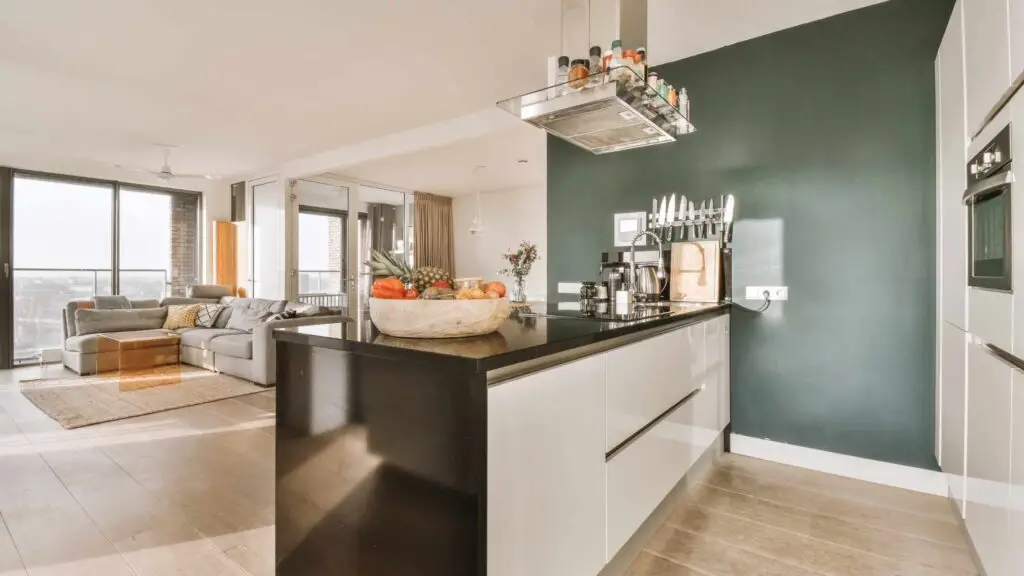 Cuisine contemporaine avec vue dégagée
